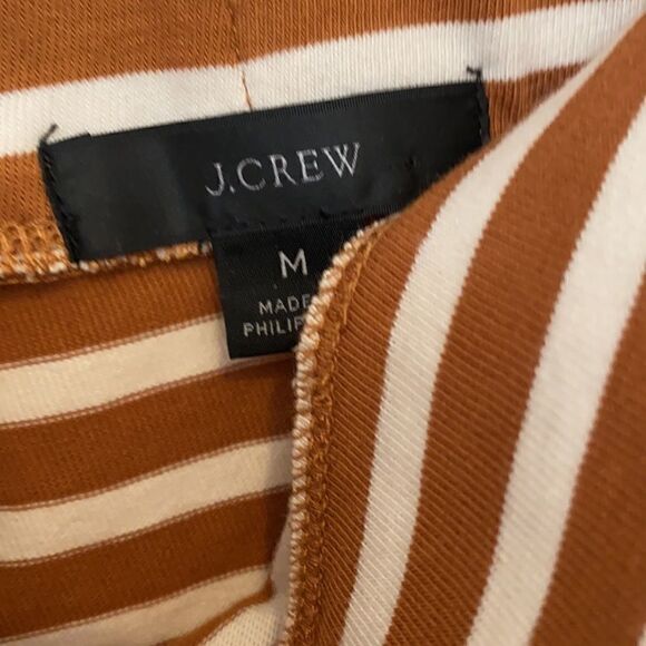 J. Crew | Knit Mini Skirt in Pecan Natural Gigi Stripe | M - Picture 5 of 7